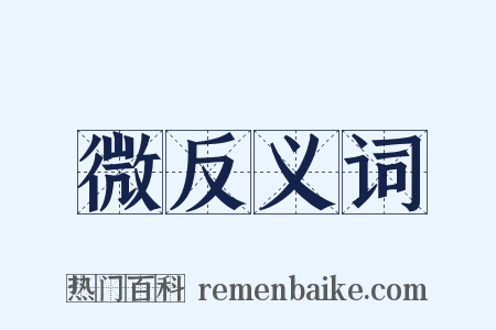 微反义词是什么意思的图片